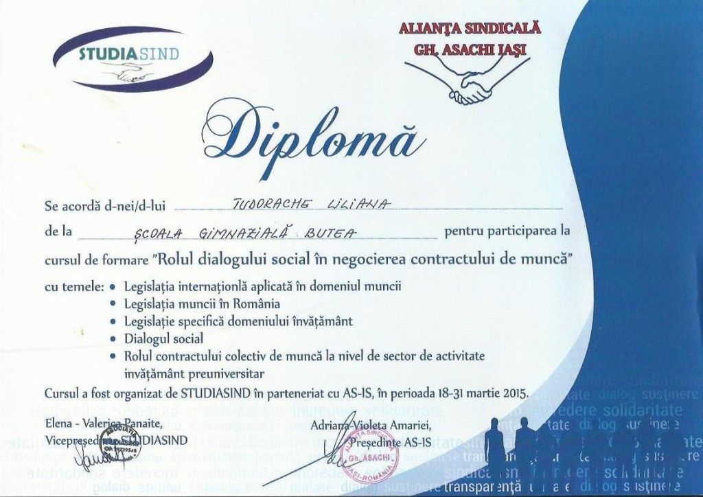 diploma curs formare